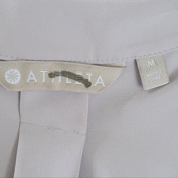 Athleta Mara Maxi Button Down Athleisure Travel Dress Pockets Lilac Twilight M - Picture 13 of 15